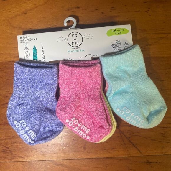 Ro + Me Infant Socks Set - Purple, Pink, Blue‎ - Picture 2 of 3